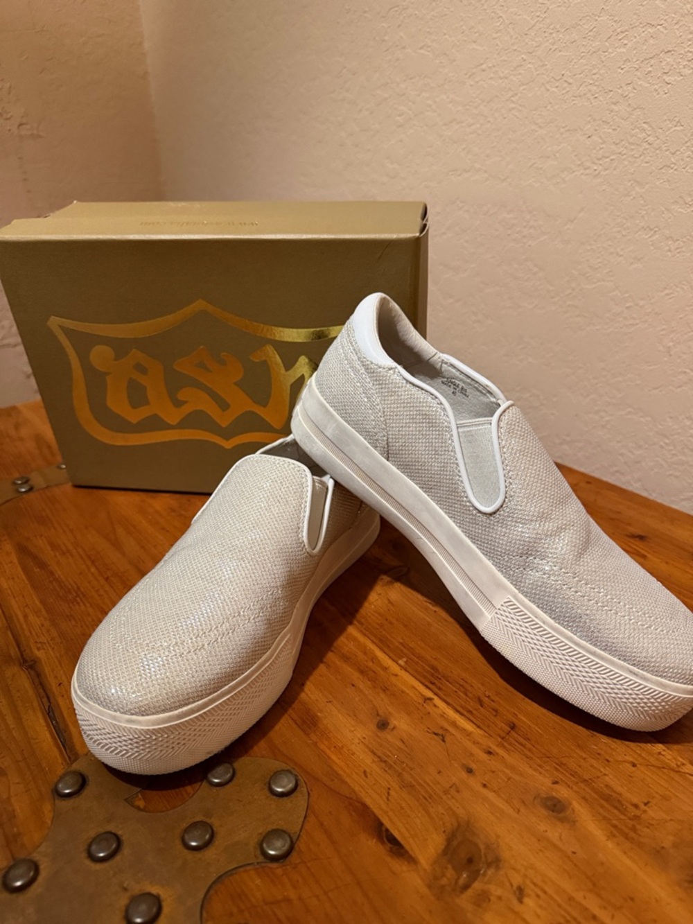 Ash White Slip-On Platform Sneakers